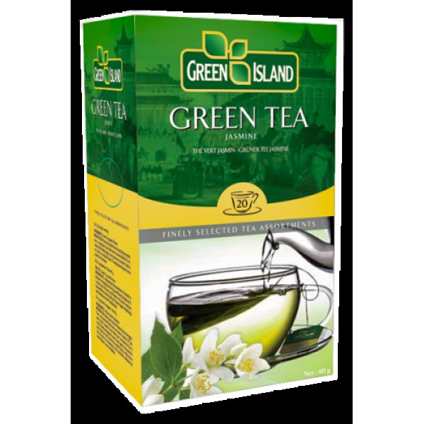 Green Island  Зелен чай Жасмин 20 бр. - Чай на пакетчета