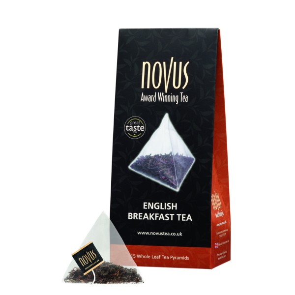 Novus чай Английска закуска 15 бр.пирамиди - Чай на пакетчета