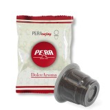 PERA Enjoy Dolce Aroma - Nespresso capsules" 50 pcs. - PERA Enjoy Dolce Aroma capsule coffee is a sweet taste and rich aroma blend of Arabica and Robusta. Coffee capsules PERA Enjoy Dolce Aroma – sweet taste and rich aroma. An aromatic glass with fin PERA Enjoy Dolce Aroma - Nespresso capsules" 50 pcs. - Capsules for the Nespresso system
