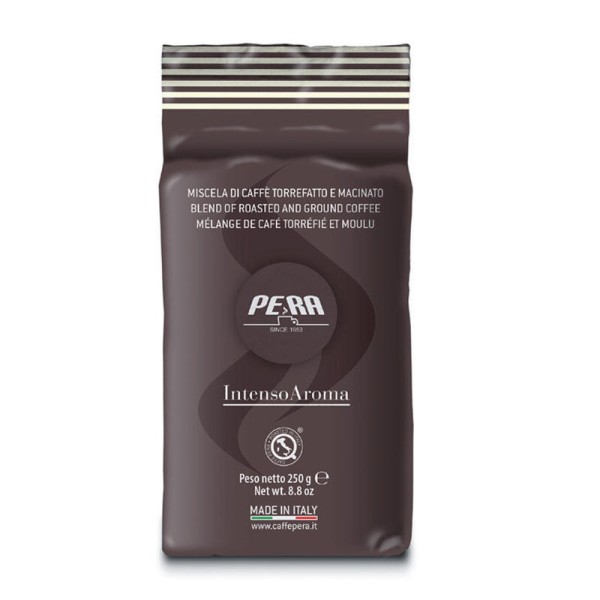 PERA Intenso Aroma мляно кафе – 250 гр - Открийте неповторимото удоволствие с PERA Intenso Aroma мляно кафе – 250 гр Светът на кафето е пълен с различни аромати, вкусове и текстури, които превръщат всяко събуждане в истинско приключение. PERA Intens PERA Intenso Aroma мляно кафе – 250 гр - Мляно кафе