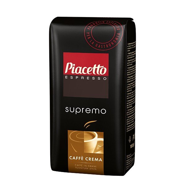 Piacetto Espresso Supermo Crema кафе на зърна 1 кг - Кафе на зърна