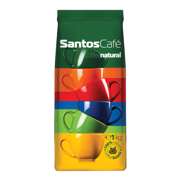 Santos Cafe Natural 1кг зърна - Кафе на зърна
