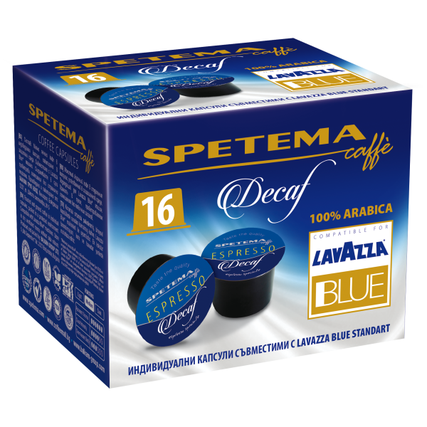Spetema BLUE capsule Decaf 16 pcs x 8 g - Capsules Lavazza Blue system