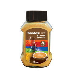 SantosCafe Crema instant coffee, стъклен буркан, 75 г.