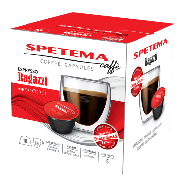 Spetema RAGAZZI капсула DOLCE GUSTO стандарт 16 бр. Spetema RAGAZZI капсула DOLCE GUSTO стандарт 16 бр.
