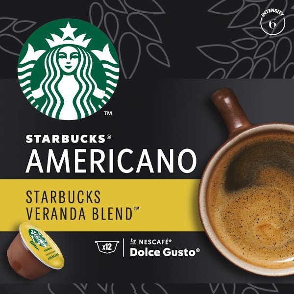 Starbucks Blonde Veranda DG капсули 12 бр. - Starbucks Blonde Veranda DG капсули 12 бр. (Starbucks от Nescafé Dolce Gusto)• STARBUCKS кафе капсули от NESCAFÉ® DOLCE GUSTO, с мек вкус и какаови нотки. • С деликатни нюанси на нежно какао и леко изпечени ядк Starbucks Blonde Veranda DG капсули 12 бр. - Кафе капсули и дози
