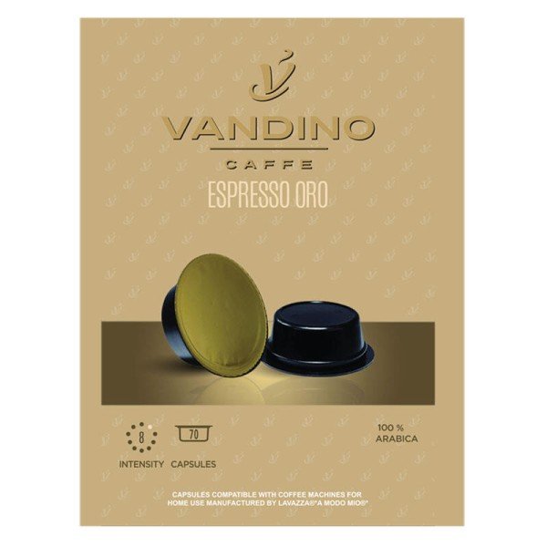Vandino Espresso Oro – капсули A Modo Mio 70 бр. Vandino Espresso Oro – капсули A Modo Mio 70 бр.
