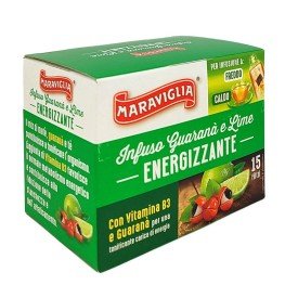 RISTORA filter tea with guarana, lime and vitamin B3 - energy, box of 15 pcs. RISTORA filter tea with guarana, lime and vitamin B3 - energy, box of 15 pcs.