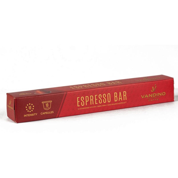 Vandino Alluminio Espresso Bar – капсули Nespresso 10 бр.