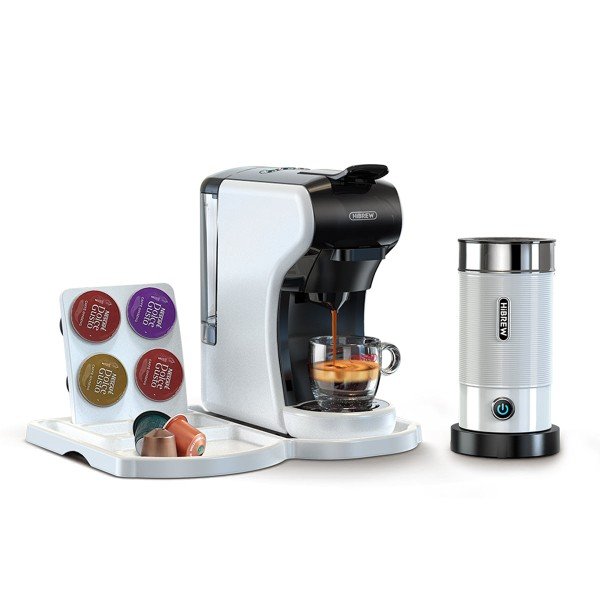 HiBREW 4 in 1 H1A - HiBREW 4 в 1: Кафемашина за Nespresso система и Dolce Gusto система Светът на кафето непрестанно се развива, HiBREW 4 в 1 капсулна кафемашина H1A е създадена, за да отговори на всички модерни изисквания за богат и аро HiBREW 4 in 1 H1A - Професионални машини