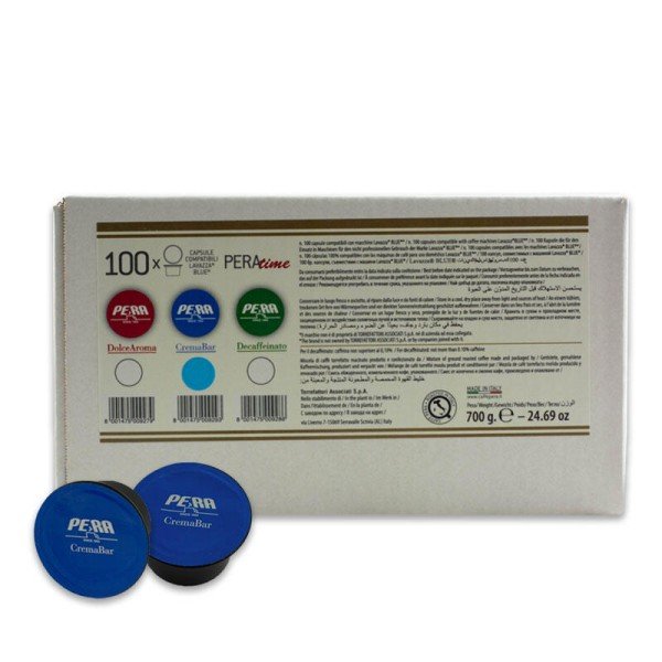 Pera Time Crema Bar Blue system 100 pcs. Capsule coffee - Capsules Lavazza Blue system