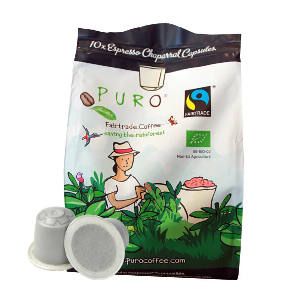Кафе на капсули PURO Bio Chaparral10броя Nespresso система - Капсули за Nespresso система