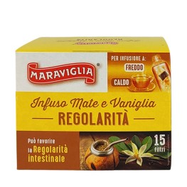 RISTORA filter tea with mate and vanilla - digestive, box of 15 pcs. RISTORA filter tea with mate and vanilla - digestive, box of 15 pcs.