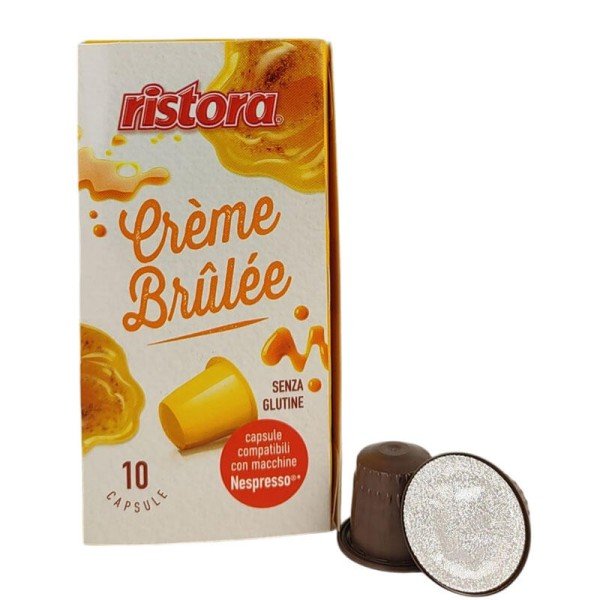 RISTORA Creme Brulee – капсули Nespresso® 10 бр. - Открийте Съвършенството на RISTORA Creme Brulee в Капсули за Nespresso Време е да преоткриете класическата гурме наслада с една иновативна добавка към колекцията Ви от кафе вкусове. Италианската марка RIS RISTORA Creme Brulee – капсули Nespresso® 10 бр. - Капсули за Nespresso система