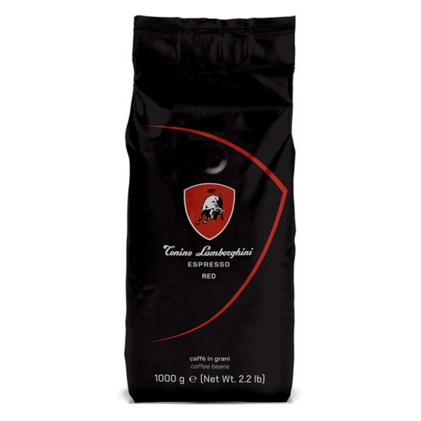 TONINO LAMBORGHINI RED BLEND кафе на зърна – 1 KG. - Превъзходно Италианско Кафе: TONINO LAMBORGHINI RED BLEND На Зърна – 1 KG Изисканост, стил и високо качество – тези думи са синоним на марката Tonino Lamborghini. Сега любителите на истинското кафе мо TONINO LAMBORGHINI RED BLEND кафе на зърна – 1 KG. - Кафе