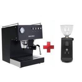 PACKAGE COFFEE MACHINE STEEL UNO + ASCASO COFFEE GRINDER I-STEEL, MODEL I-MINI 2