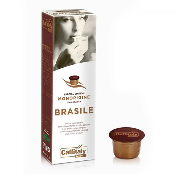 ECAFFE Brasile е напитка от 100% Арабика с лек сладникав вкус