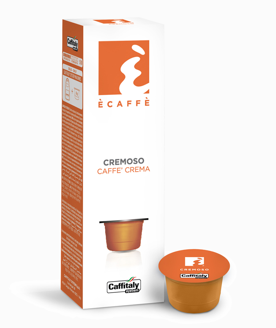 ECAFFE Cremoso е с наситен аромат и мека, кадифена пяна