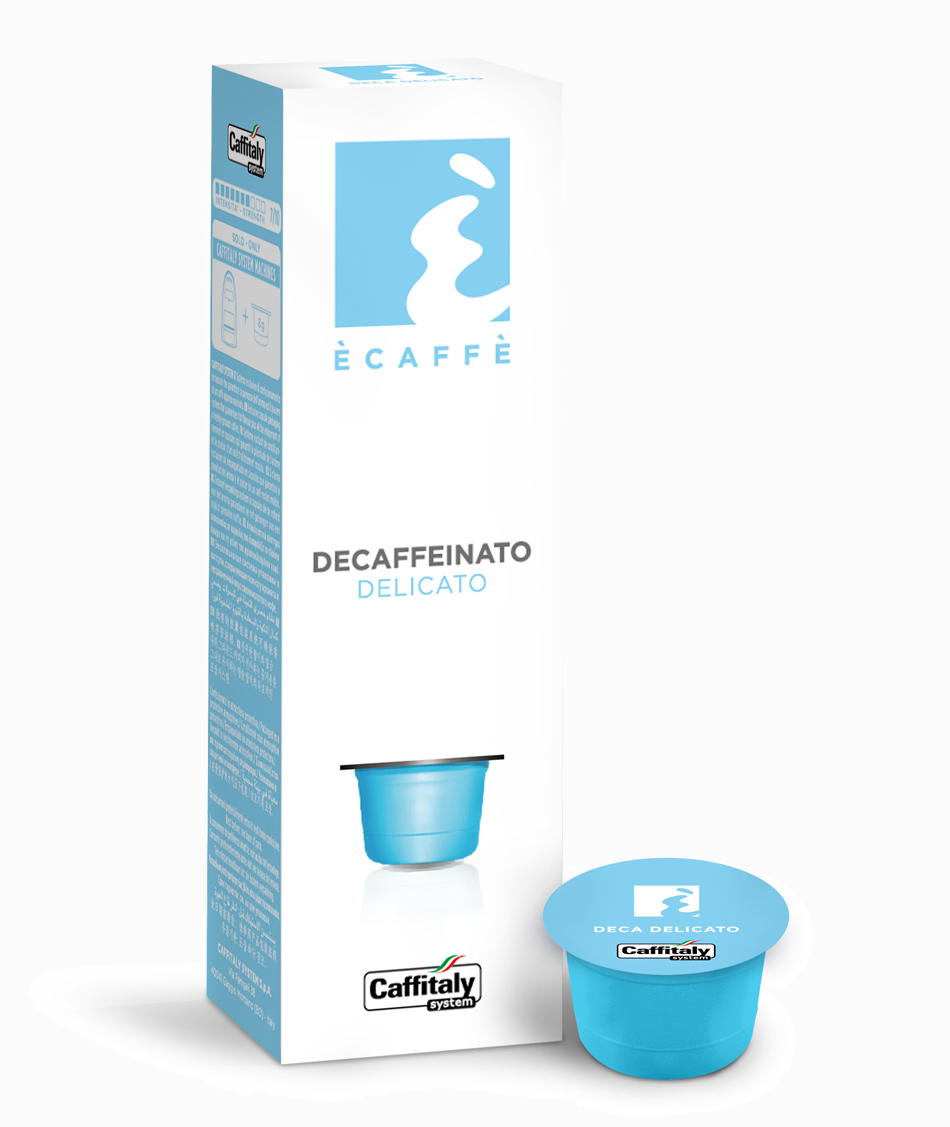 ECAFFE Decaffeinato Delicato е нежно еспресо от 100% зърна Арабика
