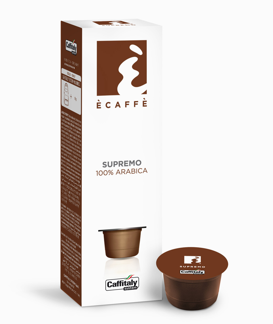 ECAFFE Supremo е кафена напитка със сладък аромат и вкус на плодове