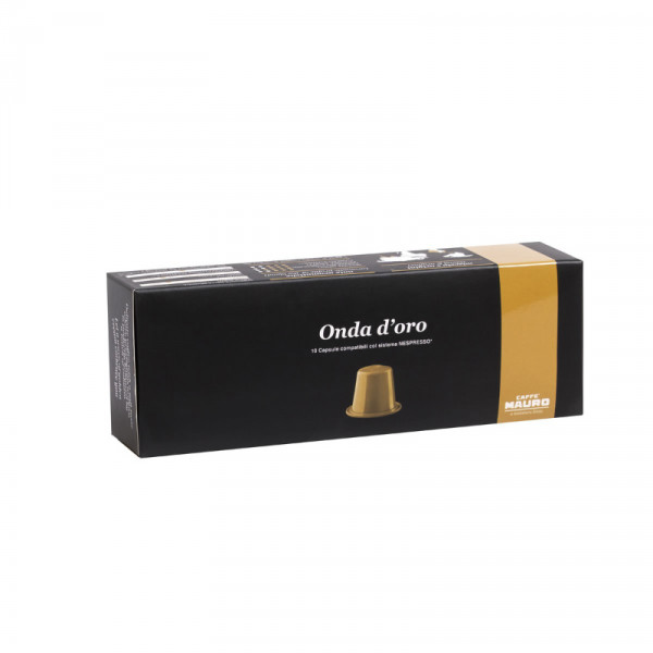 Caffe Mauro Onda D’Oro Nespresso System на капсули е с балансирано съдържание на робуска и арабика с гладка текстура